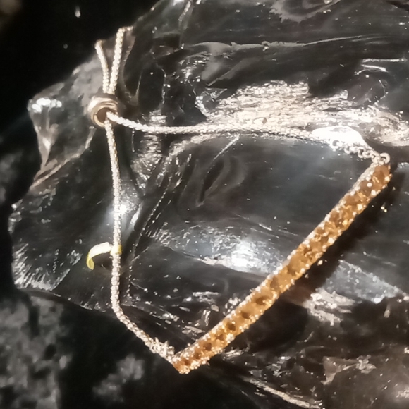 Citrine yellow topazes slide bracelet in sterling silver.fits up to a size 10. - Picture 2 of 5